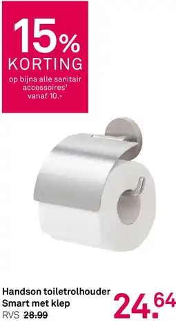 Karwei Handson toiletrolhouder Smart met klep aanbieding