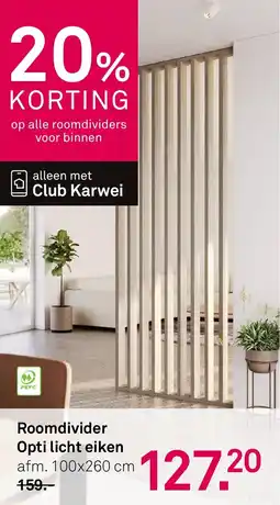 Karwei Roomdivider Opti licht eiken aanbieding