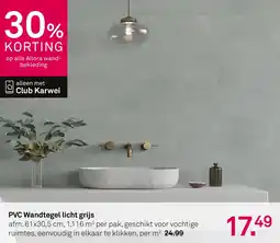 Karwei PVC Wandtegel licht grijs aanbieding