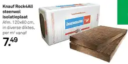 Karwei Knauf Rock4All steenwol isolatieplaat aanbieding