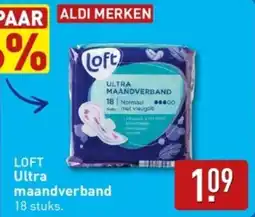 ALDI Loft Ultra maandverband aanbieding