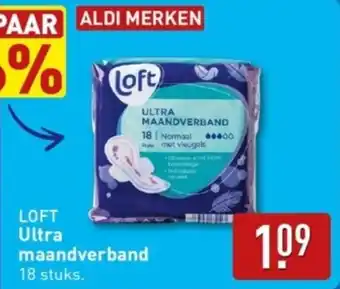 ALDI Loft Ultra maandverband aanbieding