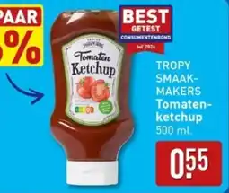 ALDI Tropy smaak makers tomaten ketchup aanbieding