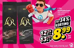 Hoogvliet L'Or koffiebonen aanbieding