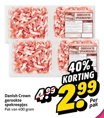 Hoogvliet Danish Crown gerookte spekreepjes aanbieding