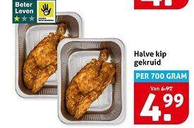 Hoogvliet Halve kip gekruid aanbieding