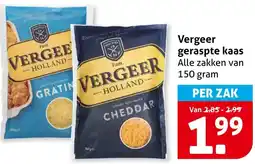 Hoogvliet Vergeer geraspte kaas aanbieding