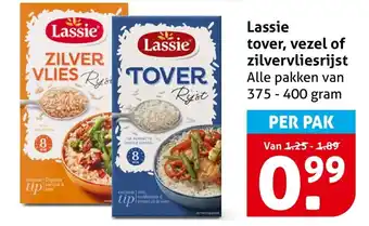 Hoogvliet Lassie tover, vezel of zilvervliesrijst aanbieding