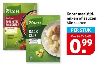 Hoogvliet Knorr maaltijdmixen of sauzen aanbieding