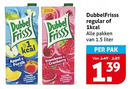 Hoogvliet DubbelFrisss regular of 1kcal aanbieding