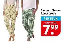 Hoogvliet Dames of heren fleecebroek aanbieding