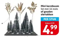 Hoogvliet Mini kerstboom of gouden siertakken aanbieding