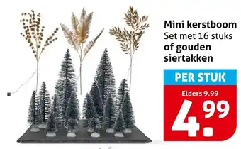 Hoogvliet Mini kerstboom of gouden siertakken aanbieding