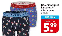 Hoogvliet Boxershort met kerstmotief aanbieding