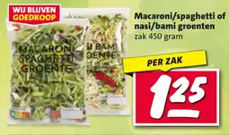 Nettorama Macaroni/ spaghetti of nasi/ bami groenten aanbieding