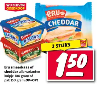 Nettorama Eru smeerkaas of cheddar aanbieding