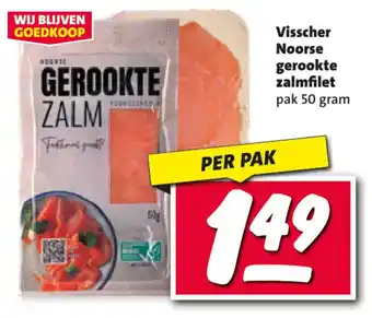 Nettorama Visscher Noorse gerookte zalmfilet aanbieding