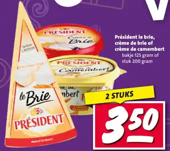 Nettorama Président le brie, crème de brie of crème de camembert aanbieding