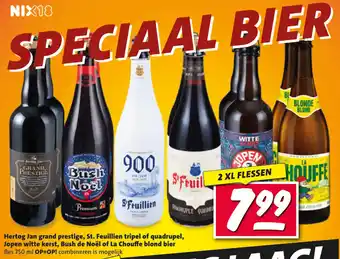 Nettorama Hertog Jan grand prestige, St. Feuillien tripel of quadrupel, Jopen witte kerst, Bush de Noël of La Chouffe blond bier aanbieding