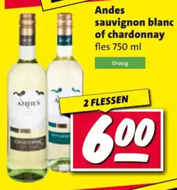 Nettorama Andes sauvignon blanc of chardonnay aanbieding