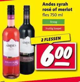 Nettorama Andes syrah rosé of merlot aanbieding
