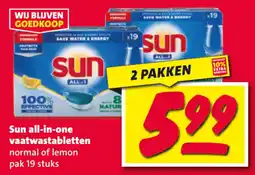 Nettorama Sun all in one vaatwastabletten aanbieding