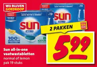 Nettorama Sun all in one vaatwastabletten aanbieding
