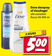 Nettorama Dove deospray of douchegel aanbieding