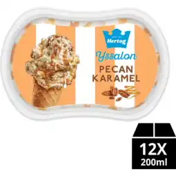 Jumbo Hertog IJssalon Mini IJs Pecan-Karamel Vanille 200 ml aanbieding