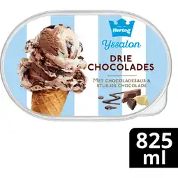 Jumbo Hertog IJs IJssalon Drie Chocolades 825ml aanbieding