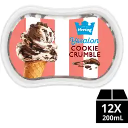 Jumbo Hertog IJssalon Mini IJs Cookie Crumble 200 ml aanbieding