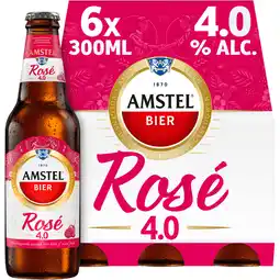 Jumbo Amstel Rosé Bier Fles 6 x 300ml aanbieding