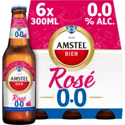 Jumbo Amstel Rosé 0.0 Bier Fles 6 x 300ml aanbieding