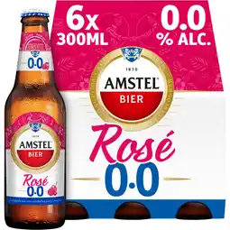 Jumbo Amstel Rosé 0.0 Bier Fles 6 x 300ml aanbieding