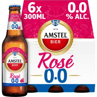 Jumbo Amstel Rosé 0.0 Bier Fles 6 x 300ml aanbieding