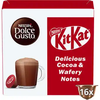 Jumbo NESCAFÉ Dolce Gusto, Chocolademelk Capsules KitKat, 16 cups, 256 gr aanbieding