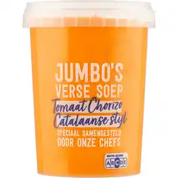 Jumbo Jumbo's Verse Soep Tomaat Chorizo Catalaanse Stijl 500 g aanbieding