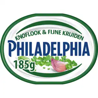 Jumbo Philadelphia Zacht-frisse Zuivelspread Knoflook & Fijne Kruiden, kuipje 185 g aanbieding