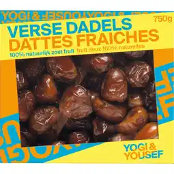 Jumbo Yogi & Yousef Verse Dadels Smaakt Naar Karamel 750 g aanbieding