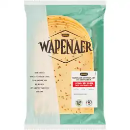 Jumbo Wapenaer Goudse Kaas Jong Belegen met Komijn 48+ Plakken ca. 200 g aanbieding