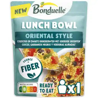 Jumbo Bonduelle Lunch Bowl Oriental Style - Couscous en zwarte kikkererwten met gekruide groenten 250g aanbieding