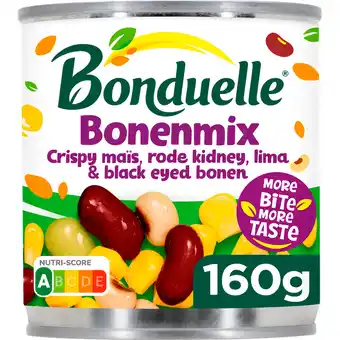 Jumbo Bonduelle Bonenmix Crispy Mais, Rode Kidney, Lima & Black Eyed Bonen 160g aanbieding