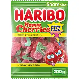 Jumbo Haribo Happy Cherries F!ZZ 200 g aanbieding