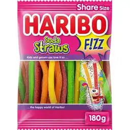 Jumbo Haribo Soda Straws F!ZZ 180 g aanbieding