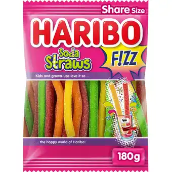 Jumbo Haribo Soda Straws F!ZZ 180 g aanbieding