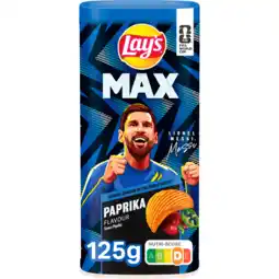 Jumbo Lay's Max Ribbel Chips Paprika Snackbox 125g aanbieding