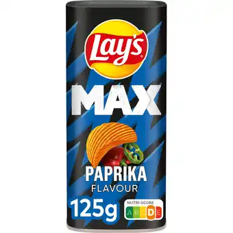 Jumbo Lay's Max Ribbel Chips Paprika Snackbox 125g aanbieding