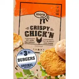 Jumbo Mora Crispy Chick'n Burgers Original 3 Stuks 240 g aanbieding