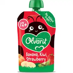 Jumbo Olvarit Knijpfruit Banaan Kiwi Aardbei 12+ Maanden 100 g aanbieding