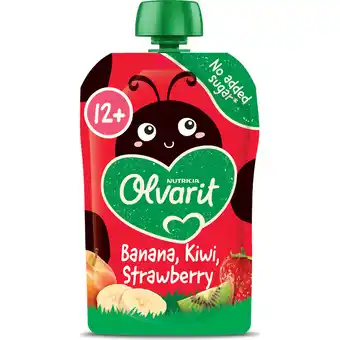 Jumbo Olvarit Knijpfruit Banaan Kiwi Aardbei 12+ Maanden 100 g aanbieding